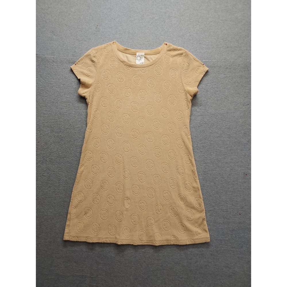 OFFLINE by Aerie Women T Shirt Dress M Beige Crew Neck Short Sleeve Comfort